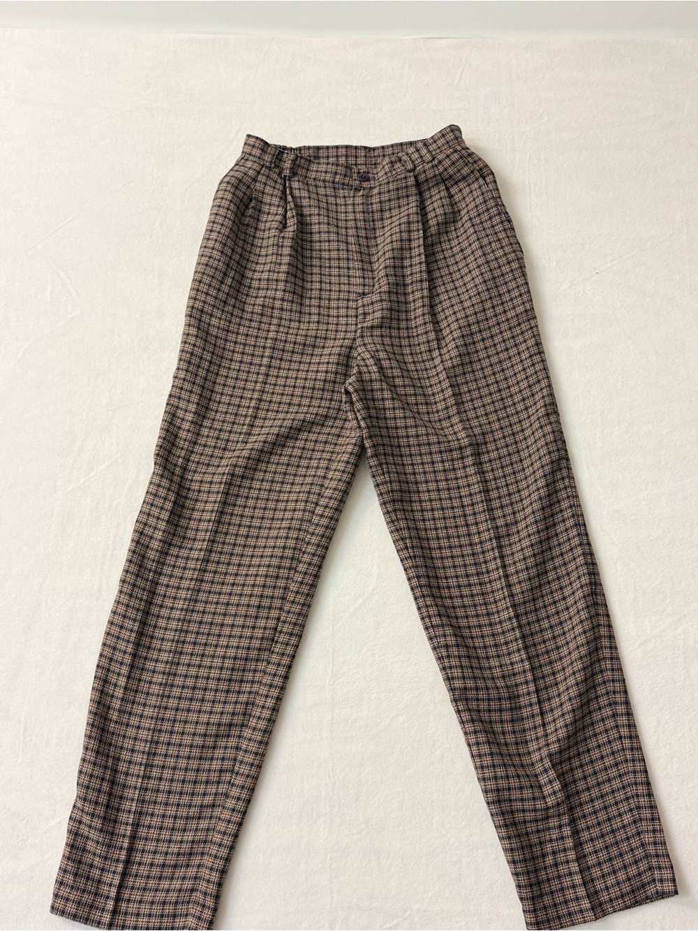 Worthington Brown Plaid Chinos Dark Academia Streetwear Aesthetic Vintage SiZe S